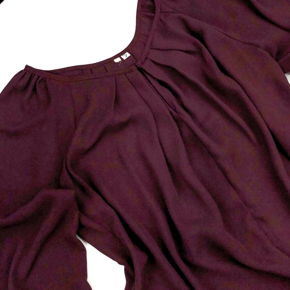 Boutique Boho Pleated Oversized Long Sleeve Blouse - Picture 4 of 8